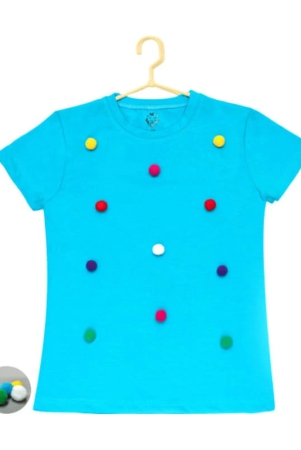 girls-casual-short-sleeve-pom-pom-balls-cotton-t-shirt-blue-pid49322