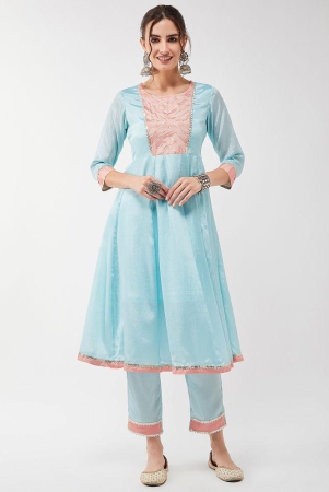 pannkh-light-blue-art-silk-womens-a-line-kurti-pack-of-1-none