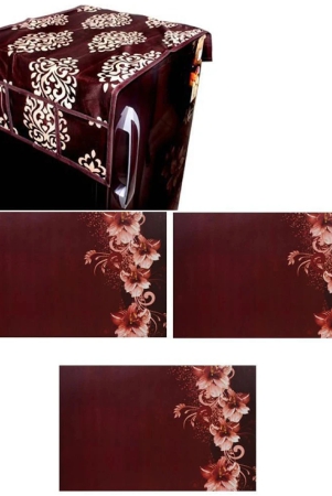 fabolic-polyester-floral-printed-fridge-mat-cover-93-53-pack-of-4-brown-brown