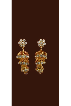 stunning-cubic-zirconia-jhumka-earrings-in-gold-plated-earrings