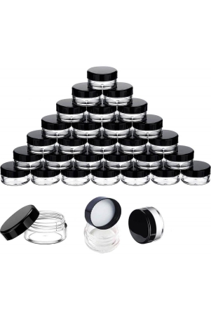 harrods-empty-acrylic-san-jar-transparent-cosmetic-container-with-leakproof-inner-lids-for-lip-balms-lip-scrubs-body-butters-eyeshadow-makeup-diy-cosmetics-beauty-products-8gm-pack-of-20