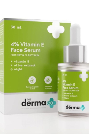 The Derma Co 4% Vitamin E Face Serum with Vitamin E and Olive Extract for Dry & Flaky Skin - 30 ml