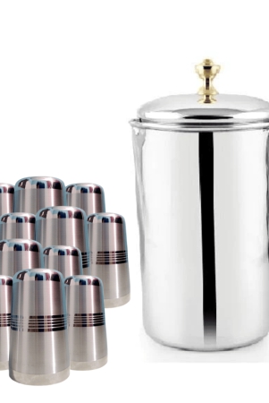 shini-lifestyle-stainless-steel-jug-and-best-quality-steel-glass-set-water-jug-juice-glass