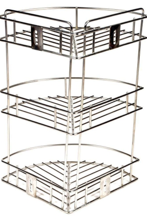 gehwara-stainless-steel-23x30x40-cm-multipurpose-3-tier-corner-shelf-bathroom-cabinettoothbrush-holdertoothpastebrush-standbathroom-accessoriessetshelvesrackwashroom-accessories