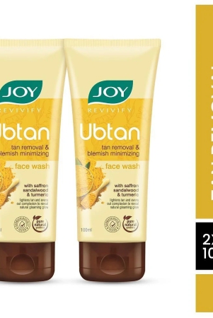 joy-ubtan-face-wash-for-tan-removal-with-saffron-turmeric-100ml-pack-of-2-x-100ml