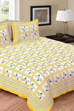 uniqchoice-multi-color-traditional-design-double-bedsheet-with-2-pillow-covers