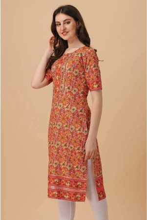 glomee-orange-crepe-womens-straight-kurti-pack-of-1-none