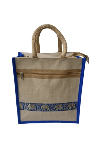 blue-colour-jute-bag-with-elephant-design