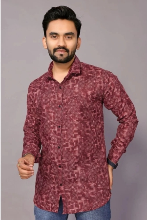 anand-cotton-blend-regular-fit-printed-full-sleeves-mens-casual-shirt-maroon-pack-of-1-none