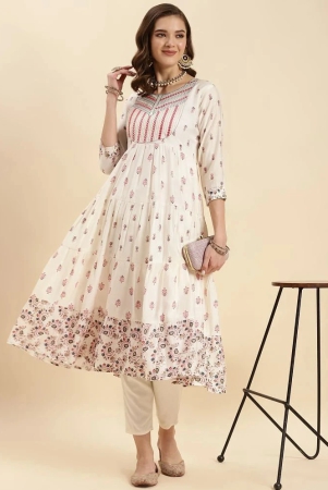 rangita-women-off-white-silk-embroidered-calf-length-tiered-flared-kurti-none