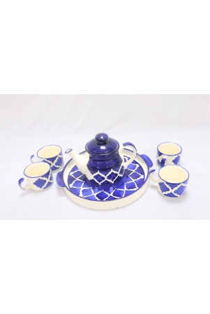 khurja-pottery-murli-mug-tea-set-white-blue-color-big-2