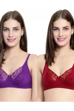 kiran-enterprises-pack-of-2-lace-womens-everyday-bra-multicolor-none