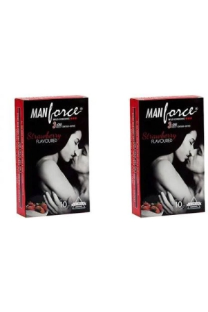 manforce-3-in-1-wild-ribbed-contour-dotted-strawberry-flavor-condoms-10-pieces-x-pack-of-2-condom-set-of-2-20-sheets