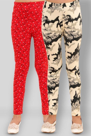 kids-cave-red-cotton-blend-girls-leggings-none