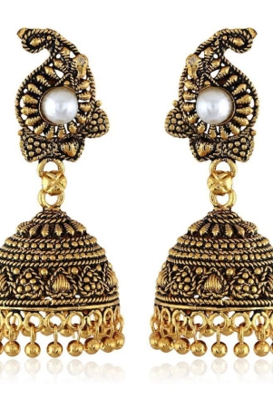 vighanaharta-antique-finish-alloy-jhumki-earring-for-women-and-girls-multi-color