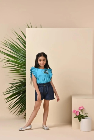 handmade-flower-embroided-girls-top-with-denim-shorts-8-9y