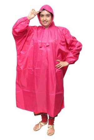 goodluck-nylon-long-raincoat-pink-free-size