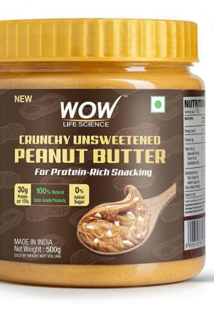 wow-life-science-crunchy-unsweetened-peanut-butter-500g