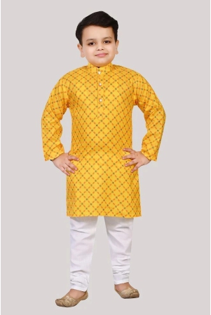 arshia-fashions-pack-of-1-boys-cotton-kurta-sets-yellow-none