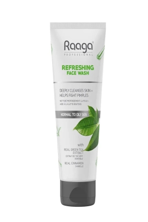 raaga-professional-refreshing-facewash-with-real-green-tea-extract-cinnamon-normal-to-oily-skin-80-ml