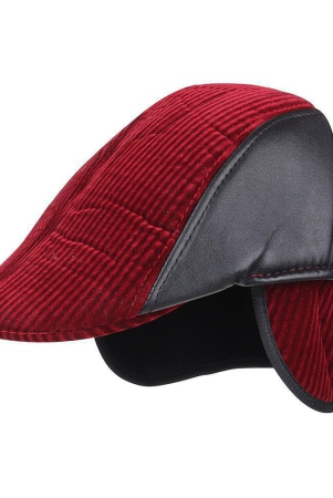 zacharias-maroon-cotton-blend-mens-cap-pack-of-1-maroon