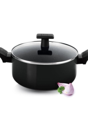 milton-pro-cook-blackpearl-biryani-pot-with-glass-lid-26-cm-55-litres-grey-food-grade-induction-dishwasher-flame-hot-plate-safe