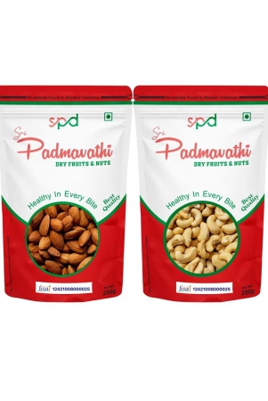 SRI PADMAVATHI DRY FRUITS & NUTS Almond /Cashew Nuts -750g