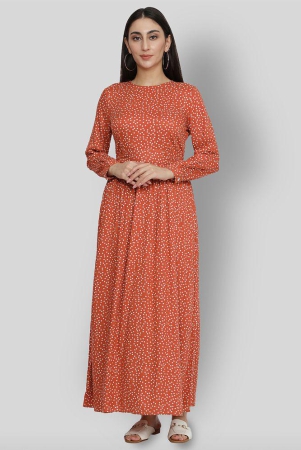 nuevosdamas-orange-rayon-womens-gown-pack-of-1-s