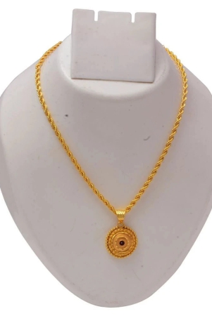 Jewar Mandi New Design Gold Plated Locket/Pendant with Rope/Rassi Chain Daily use for Men, Women & Girls, Boys - Golden