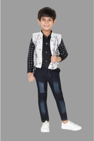 dkgf-fashion-white-cotton-blend-boys-shirt-jeans-pack-of-1-none