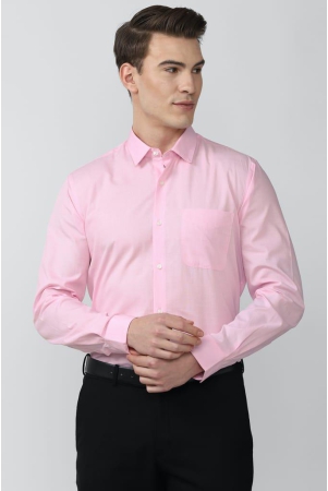 Men Pink Regular Fit Formal Full Sleeves Formal Shirt