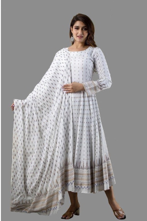 lee-moda-export-white-rayon-womens-anarkali-kurti-with-dupatta-pack-of-1-none