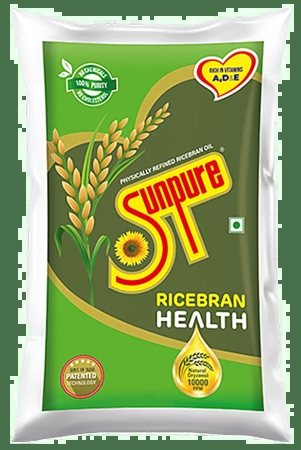 Sunpure Rice Bran Oil, 1 Ltr