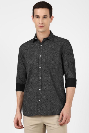 urbanmark-mens-100-cotton-full-sleeves-slim-fit-printed-casual-shirt-black-none