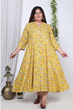 swasti-cotton-blend-printed-anarkali-womens-kurti-yellow-pack-of-1-none