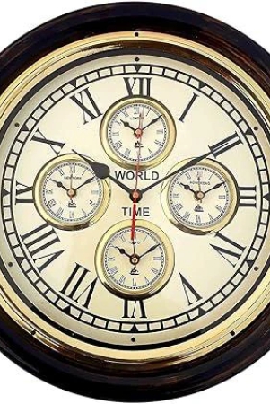 antique-style-wooden-5-time-wall-clock-with-world-map-brass-accents-16-inch-round-art-design-coffee-brown