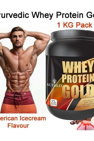 Nutriley Whey Gold Whey Protein ( 1000 gm , American Icecream - Flavour )