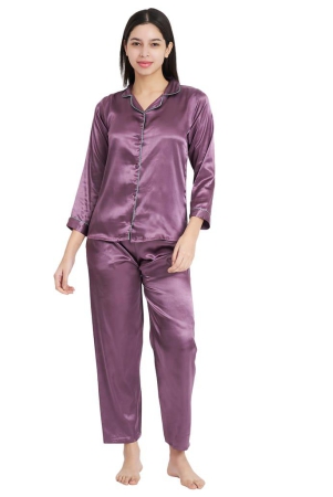 KOI SLEEPWEAR Premium Satin Night Suit Lavender