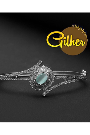 gilher-fancy-american-diamond-mint-stone-bracelet-with-side-open-lock-for-women-and-girls-none