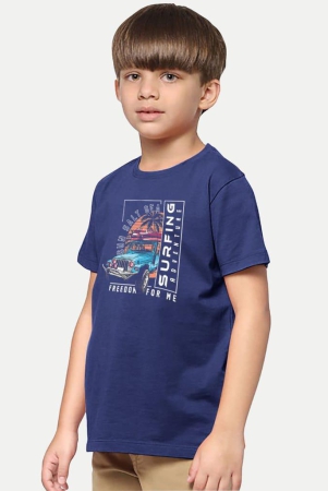 Teen Boys Navy Graphic Print T-Shirt