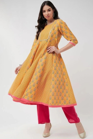 pannkh-yellow-polyester-womens-flared-kurti-pack-of-1-none