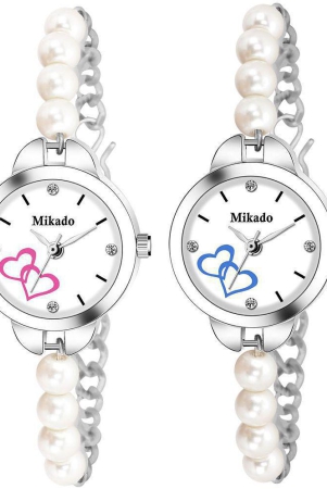 mikado-white-stainless-steel-analog-womens-watch