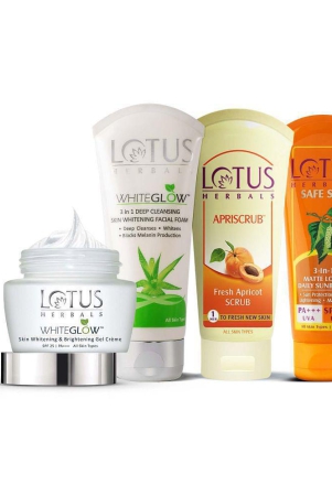 lotus-herbals-natural-care-kit-with-gel-cream-sunscreen-face-foam-face-scrub-facial-kit-340-g