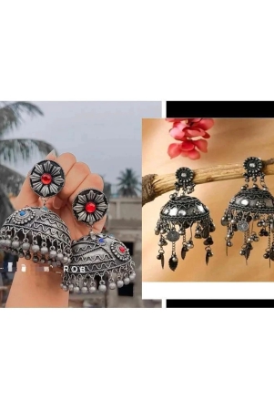 samridhi-dc-black-jhumki-earrings-pack-of-2-black