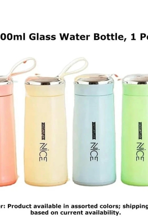 nice-glass-glass-inner-liner-water-bottle-with-plastic-shell-assorted-color-400ml-pack-of-1-assorted