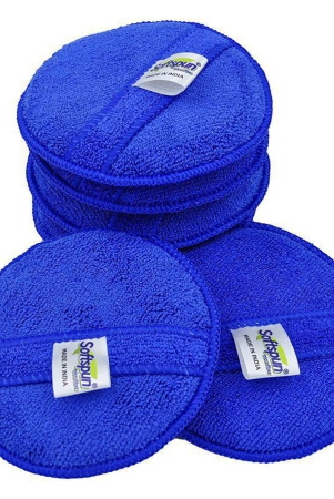 softspun-microfiber-reusable-round-polishing-pad-6-pieces-set-blue-multipurpose-ultra-soft-applicator-pads-with-finger-band-perfect-cleaning-for-car-bike-window-and-more