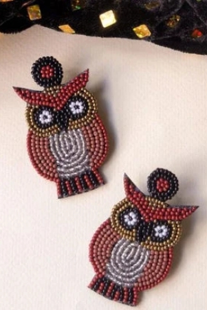 midnight-owl-brown-beaded-earrings