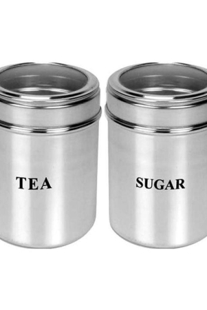 dynore-steel-teacoffeesugar-container-set-of-2-silver