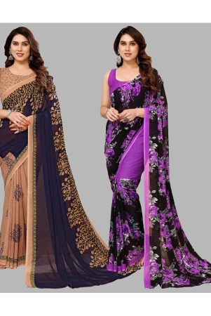 anand-sarees-georgette-printed-saree-with-blouse-piece-multicolour-pack-of-2-multicolour