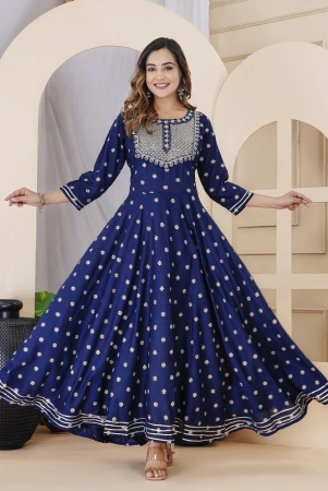 lee-moda-rayon-embroidered-anarkali-womens-kurti-blue-pack-of-1-none